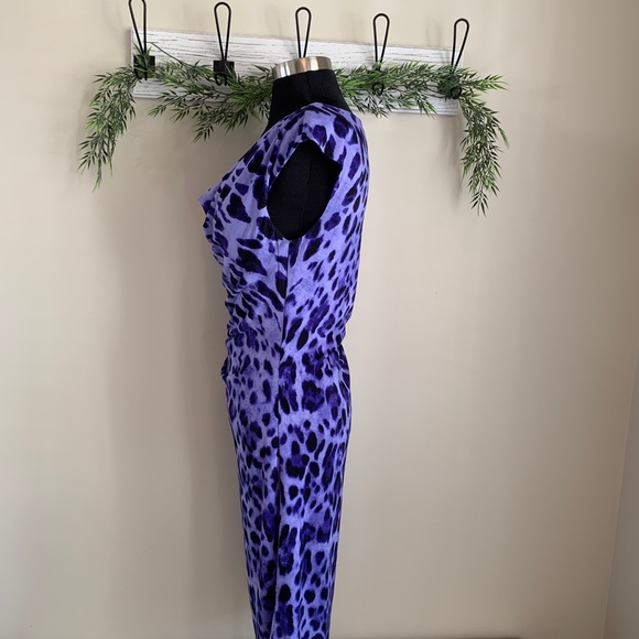 Ronni Nicole Blue Leopard Print Dress - Picture 8 of 12